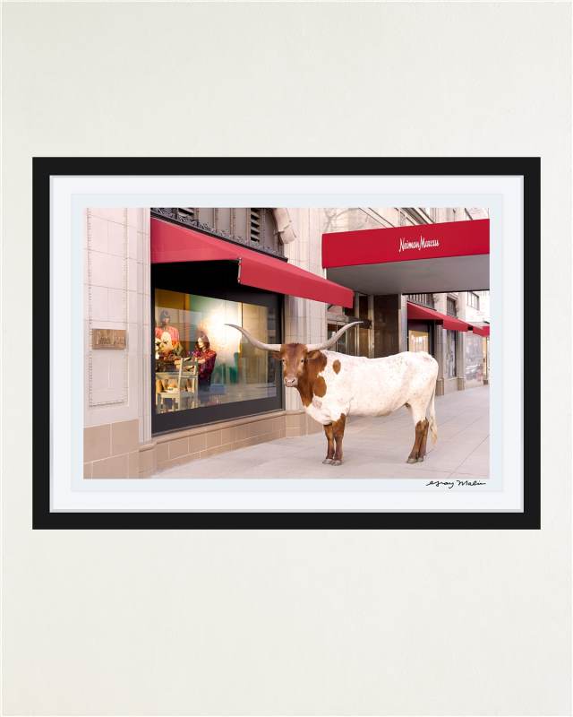 "The Longhorn, Neiman Marcus, Downtown Dallas" Framed Fine Art Photography Print